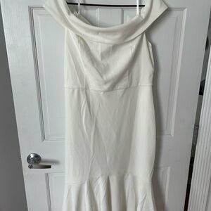 Elegant Off-Shoulder White Dress
